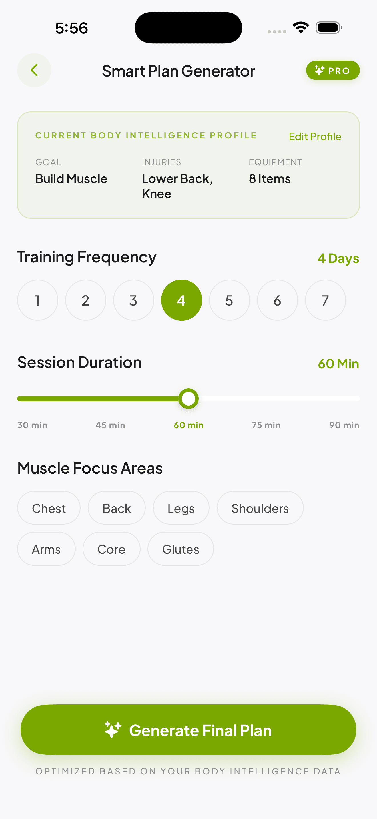 AI Workout Coach — chat-based personalized training